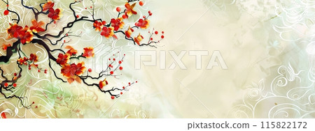 Abstract flowers background in Japanese style. 115822172