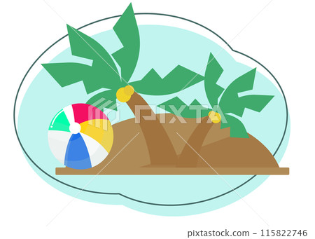 Summer icons. Vector illustration 115822746