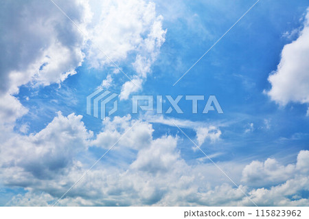 Summer blue sky and clouds 115823962