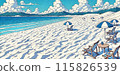 An empty morning beach 115826539