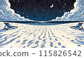 The beach at night after people have left 115826542
