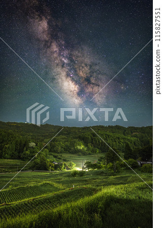The Milky Way seen from the rice terraces The Milky Way seen from the rice terraces 115827551