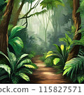 植被茂盛的叢林 115827571