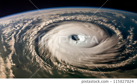 Eye of a large typhoon 115827824