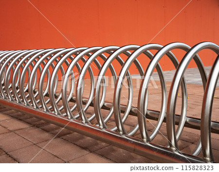 a bicycle rack a bicycle rack 115828323