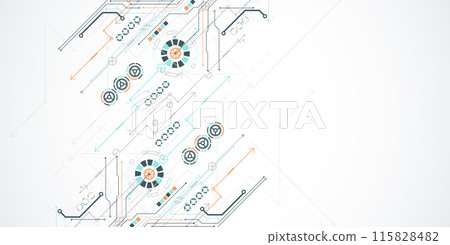 Abstract vector background on a technological theme. Abstract vector background on a technological theme. 115828482