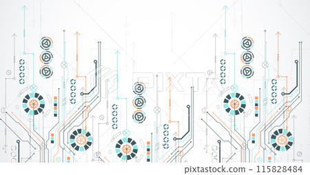 Abstract vector background on a technological theme. Abstract vector background on a technological theme. 115828484