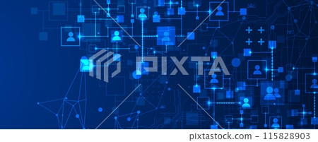 Abstract representation of a computer network... - Stock Illustration ...