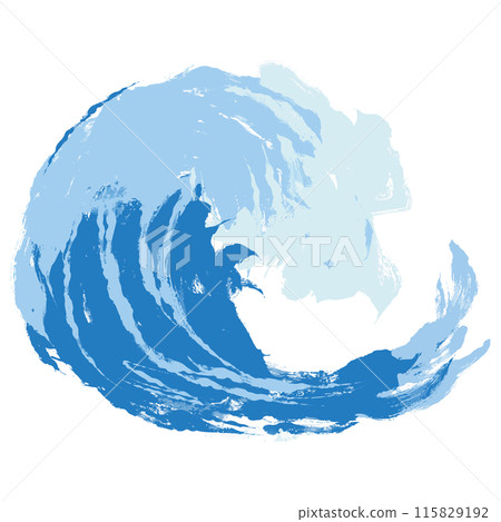 Powerful sea and wave splash illustration vector Powerful sea and wave splash illustration vector 115829192