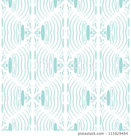 Abstract retro seamless pattern. vintage ornament endless background. Vector flat illustration 115829484