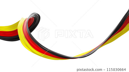 Germany flag isolated on white background 3D render 115830664