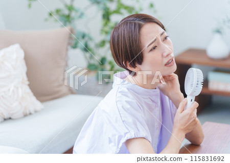Women who use a handy fan 115831692