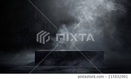 Pedestal wrapped in swirling mist adds to the mysterious ambiance 115832981