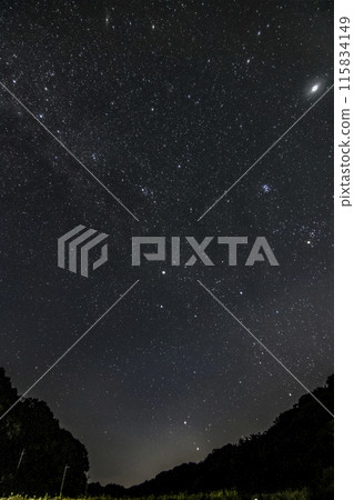 Autumn Starscape: The Northern Milky Way and the constellation Cassiopeia 115834149