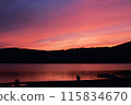 Lake Yamanaka and dusk 115834670