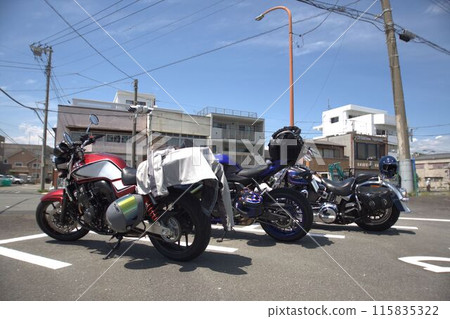 Scenery with a motorcycle Scenery with a motorcycle 115835322