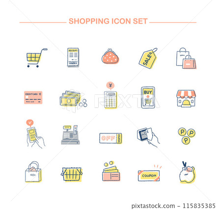 購物/付款圖像圖示集 購物/付款圖像圖示集 115835385