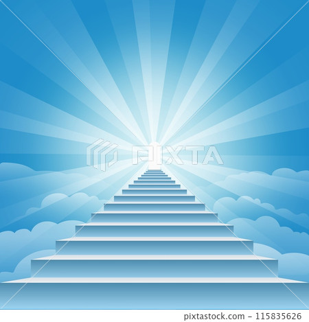 Staircase leading to skies 115835626