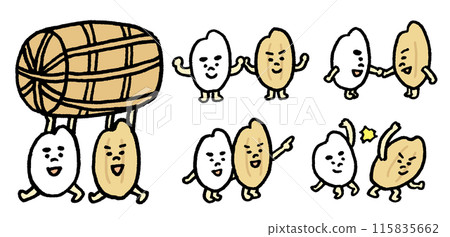 白米角色和糙米角色的友誼 白米角色和糙米角色的友誼 115835662