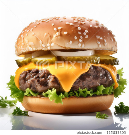 hamburger, cheeseburger, beef patty, bun, lettuce, tomato, onion, pickles, ketchup, mustard, mayonnaise, sesame seeds, fast food, juicy, savory, grill, burger joint, classic hamburger, cheeseburger, beef patty, bun, lettuce, tomato, onion, pickles, ketchup, mustard, mayonnaise, sesame seeds, fast food, juicy, savory, grill, burger joint, classic 115835803
