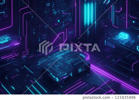 Abstract technology background, circuit board, 3d rendering, computer digital illustration. Abstract technology background, circuit board, 3d rendering, computer digital illustration. 115835896
