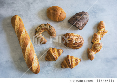 A delicious collection of breads A delicious collection of breads 115836114