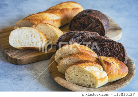 A delicious collection of breads A delicious collection of breads 115836127