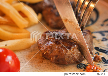 Traditional Turkish Cuisine Meatball Akhisar Kofte 115836341