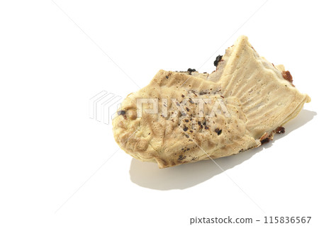 Thin-skinned taiyaki photographed on a white background 115836567