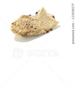 Thin-skinned taiyaki photographed on a white background Thin-skinned taiyaki photographed on a white background 115836577