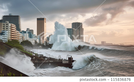 海嘯形象 115836876