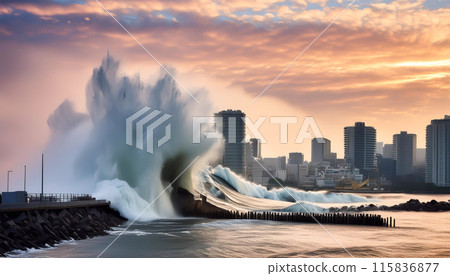 海嘯形象 115836877