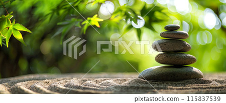 Bamboo and stones zen spa relax concept Bamboo and stones zen spa relax concept 115837539