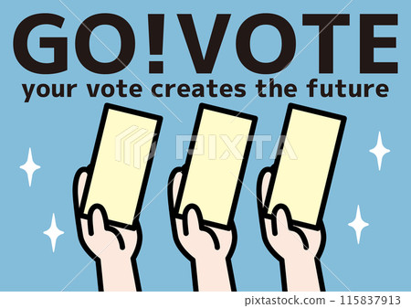 Vector illustration of voting in a ballot box 115837913