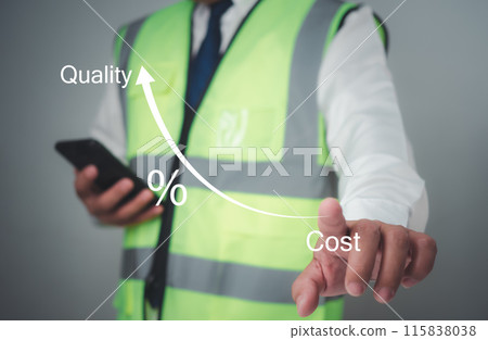 Cost and quality control, Construction planning, Structural calculation, Construction cost planning, Engineer or Architect working with quality control and cost reduction, Cost calculation. 115838038