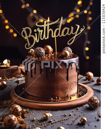 birthday cake, candles, celebration, frosting, layers, vanilla, chocolate, decorations, party, wishes, candles, balloons, icing, bakery, candles, candles, candles 115838424