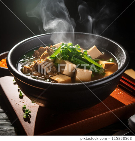 Doenjang jjigae, soybean paste stew, Korean cuisine, tofu, vegetables, spicy, comfort food, stew 115838568