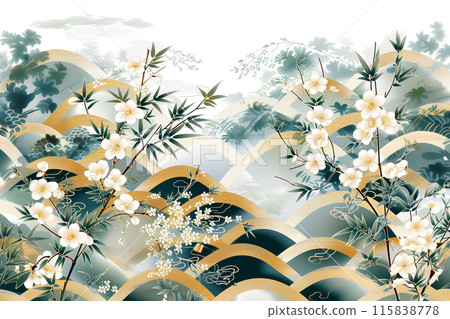 松竹梅與日本風景-5 115838778