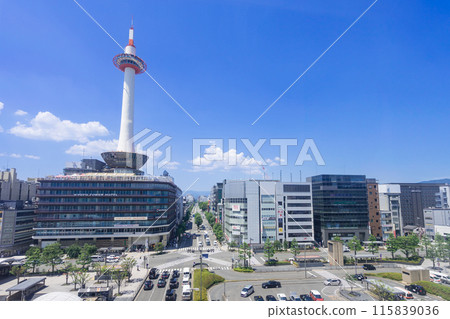 Kyoto Station, Kyoto Tower, Kyoto Torii Building, Torimaru Street, Station Rotary 115839036