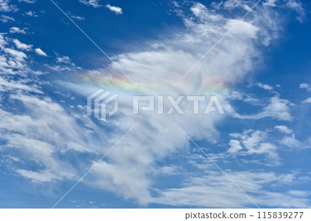 Sky Blue sky Rainbow clouds Background material Sky Blue sky Rainbow clouds Background material 115839277