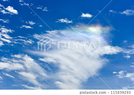 Sky Blue sky Rainbow clouds Background material Sky Blue sky Rainbow clouds Background material 115839293
