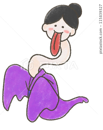 Hand-drawn illustration of Rokurokubi 115839327