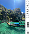 Phi Phi Islands: Clear turquoise waters and small boats 115839899