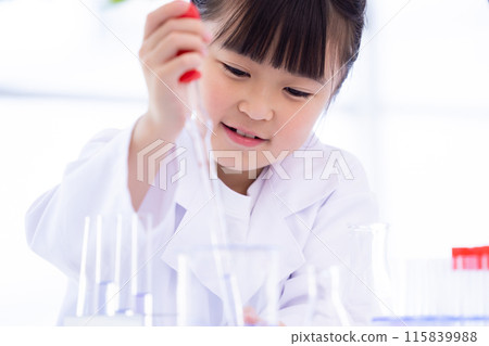 學習科學的小學女孩 學習科學的小學女孩 115839988