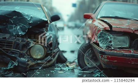 The crashed car The crashed car 115840294