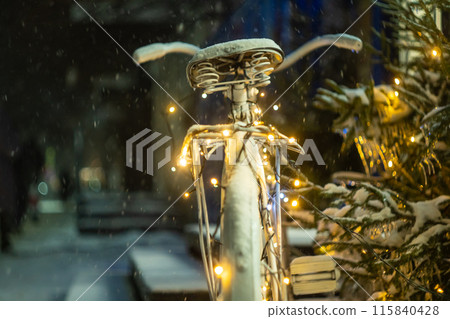 Christmas decorations on the street 115840428