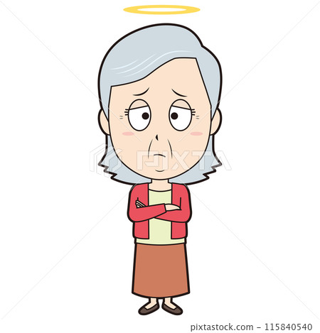 A deceased woman with her arms folded in distress A deceased woman with her arms folded in distress 115840540