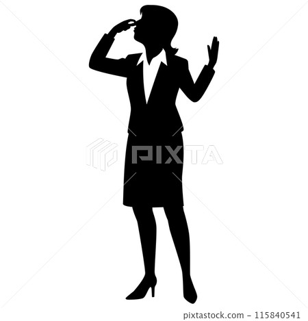 Female businessman holding his nose Female businessman holding his nose 115840541