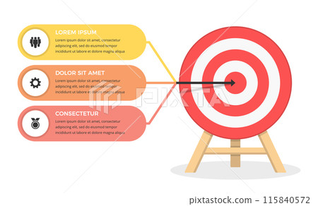 Target with 3 Elements for Text 115840572