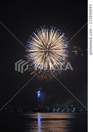Fireworks coloring summer night sky Fireworks coloring summer night sky 115840643